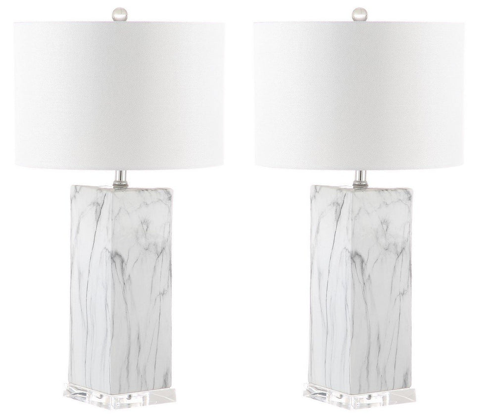 Safavieh Olympia Marble Table Lamp Set Of 2 - Black | Table Lamps | Modishstore - 2