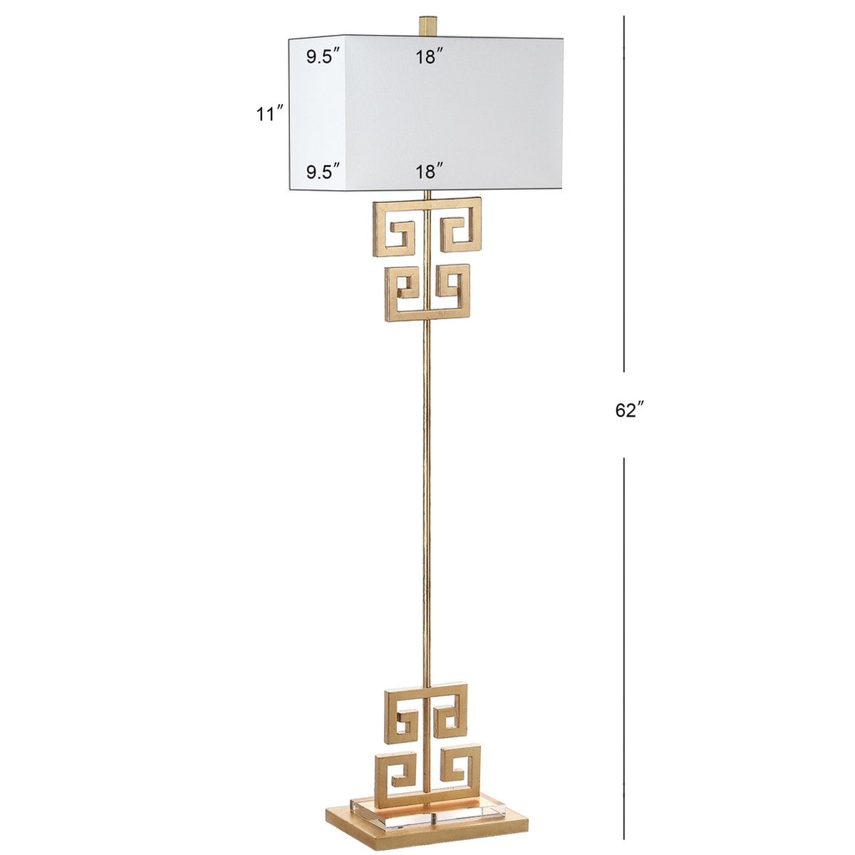 Safavieh Sauna 62-Inch H Floor Lamp - Gold | Floor Lamps | Modishstore