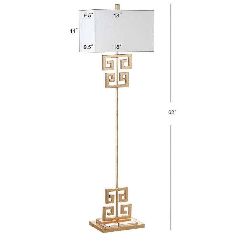 Safavieh Sauna 62-Inch H Floor Lamp - Gold | Floor Lamps | Modishstore