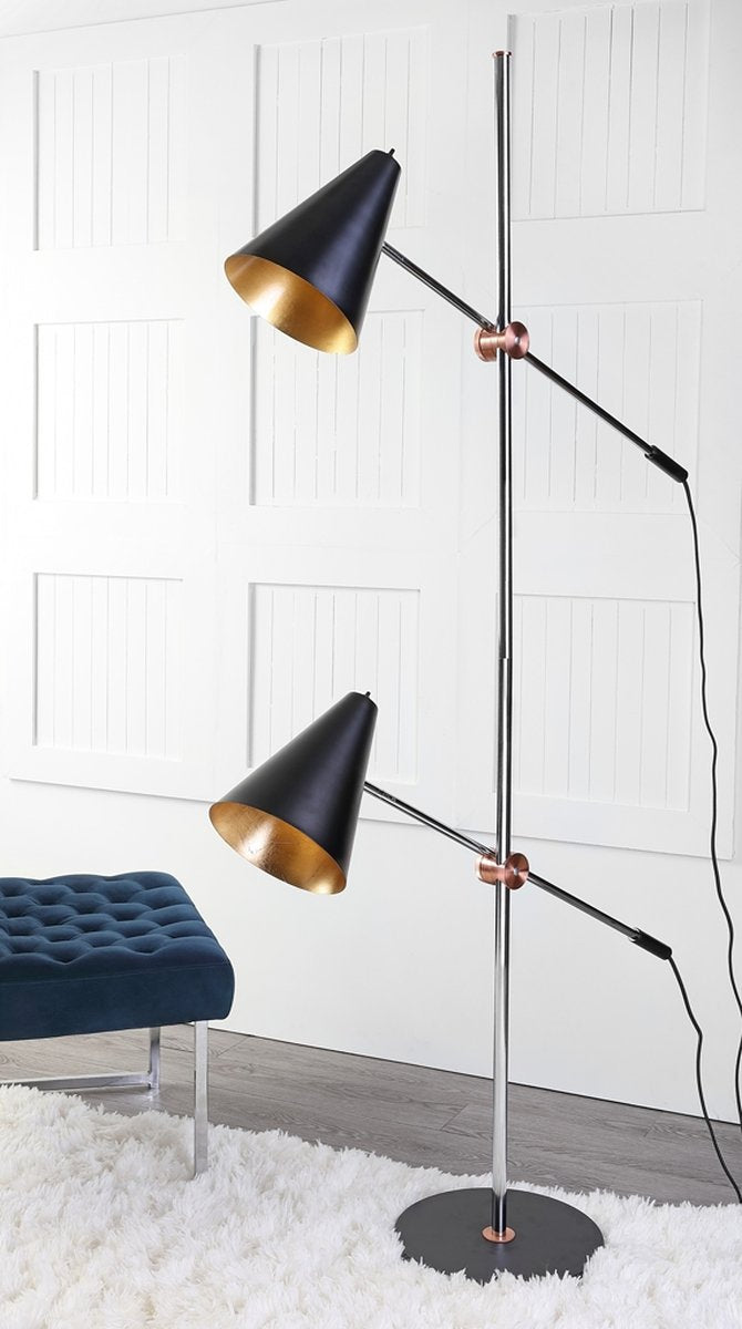 Safavieh Reed 71-Inch H Floor Lamp - Black | Floor Lamps | Modishstore