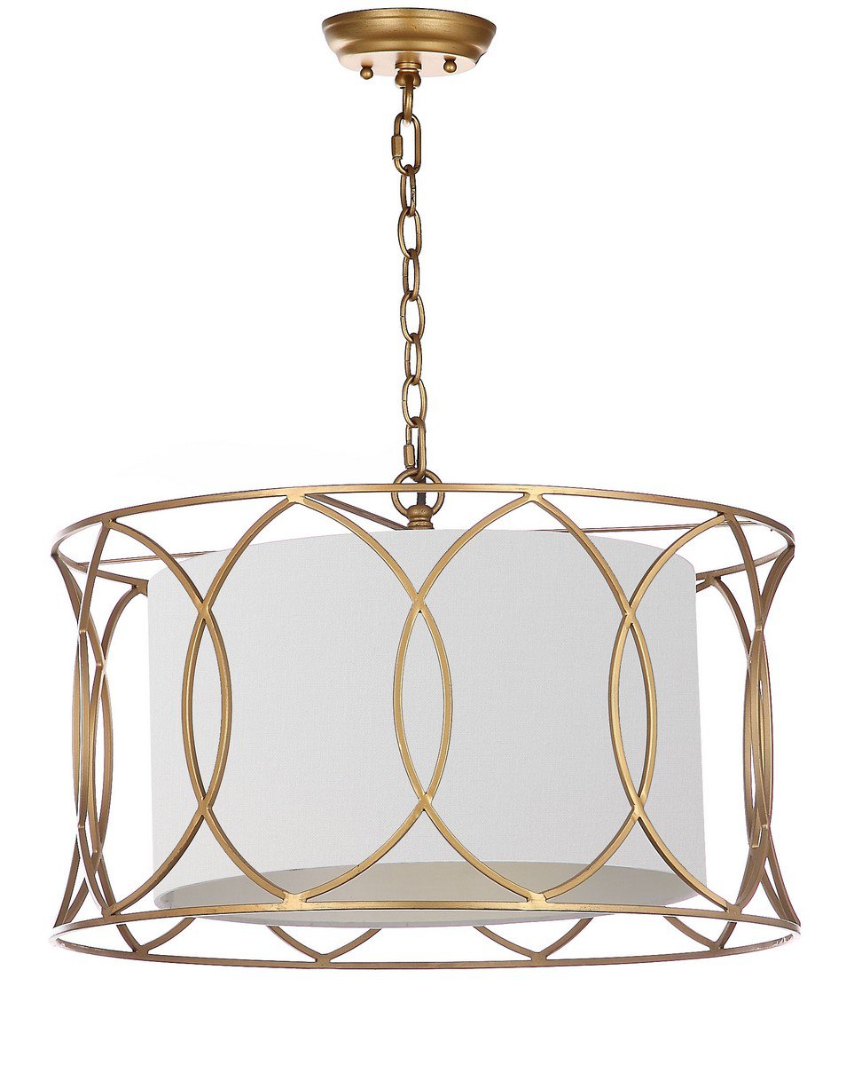 Safavieh Silas 21.5-Inch Dia Adjustable Pendant Lamp - Gold | Pendant Lamps | Modishstore - 2