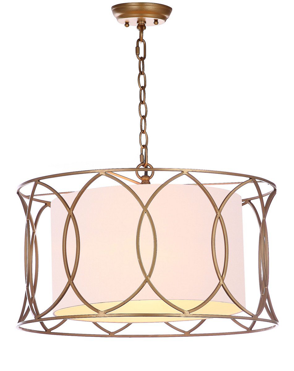 Safavieh Silas 21.5-Inch Dia Adjustable Pendant Lamp - Gold | Pendant Lamps | Modishstore - 3