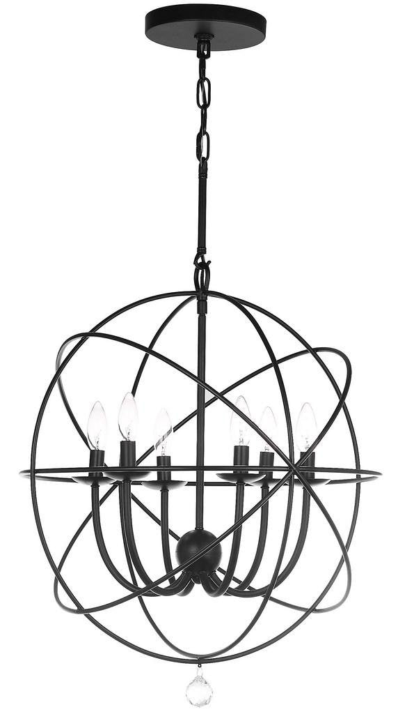 Safavieh Evie 22 Inch-Dia Adjustable Chandelier - Black | Chandeliers | Modishstore - 2