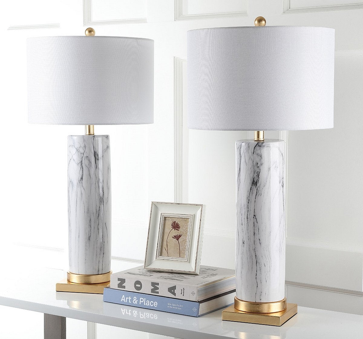 Safavieh Sonia Faux Marble 31.25-Inch H Table Lamp Set Of 2 - Black | Table Lamps | Modishstore - 2
