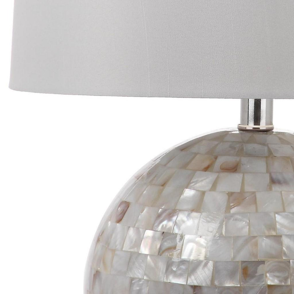 Safavieh Nikki 21-Inch H Shell Table Lamp - White | Table Lamps | Modishstore - 2