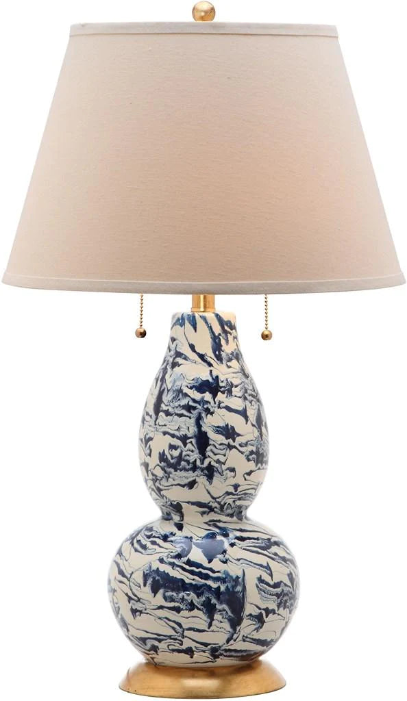 Safavieh Color Swirls 28-Inch H Glass Table Lamp - Navy | Table Lamps | Modishstore