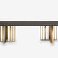 Modrest Livia - Modern Wenge & Gold Stainless Steel Dining Table | Modishstore | Dining Tables