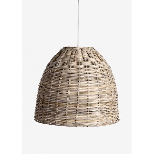 Mason Pendant Rattan (Kuboo Grey) Metal Frame by Jeffan | Pendant Lamps | Modishstore
