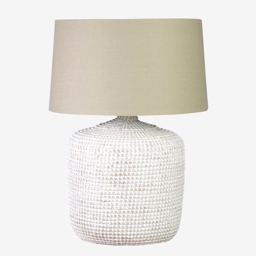 Lulie Seagrass/Coarse Linen Table Lamp by Jeffan | Table Lamps | Modishstore - 4