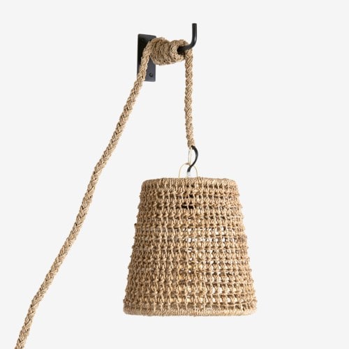 Gili Woven Seagrass/Iron Pendant by Jeffan | Pendant Lamps | Modishstore