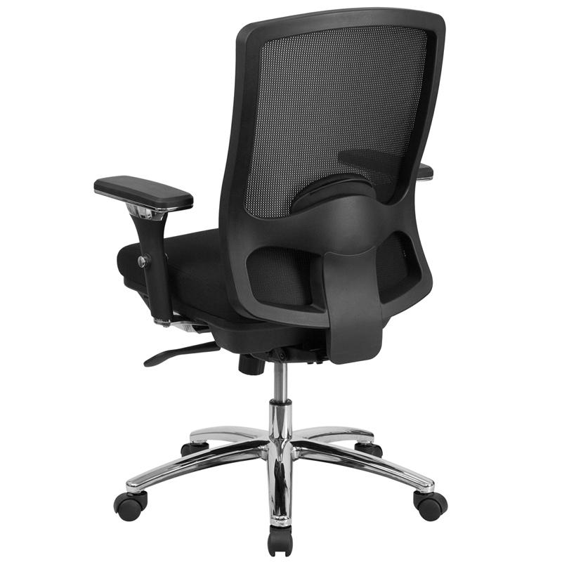 Hercules Series 24/7 Intensive Use Big & Tall 350 Lb. Rated Black Mesh Multifunction Swivel Ergonomic Office Chair By Flash Furniture | Office Chairs | Modishstore - 3