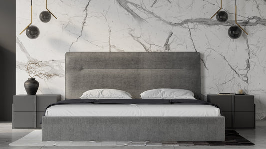 Nova Domus Juliana - Italian Modern Dark Grey Upholstered Bed-2