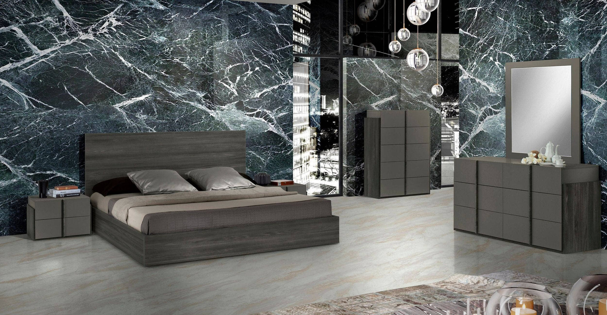 Nova Domus Lucia - Italian Modern Matte Grey / Elm Grey Bedroom Set-3