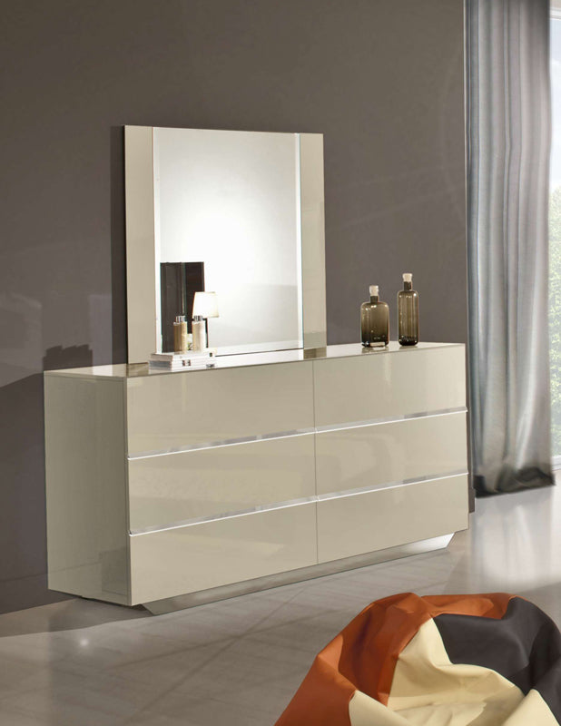 Vig Furniture Modrest Luxor Italian Modern Beige Mirror | Modishstore | Mirrors