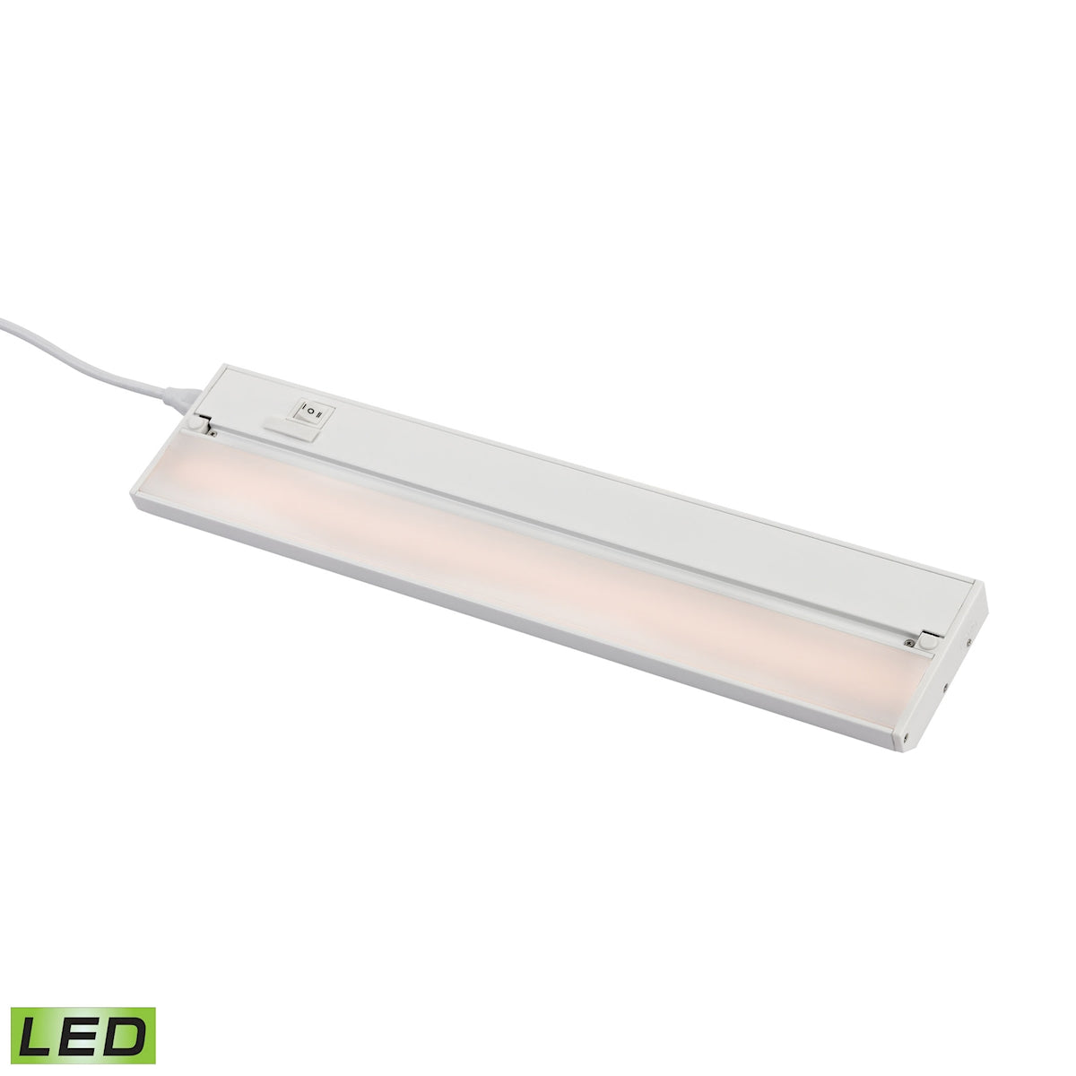 ZeeLED Pro 1-Light Utility Light in White with Diffused Glass - Integrated LED ELK Lighting LV018RSF | Lightbulbs | Modishstore