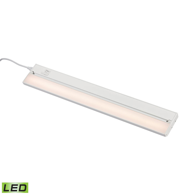 ZeeLED Pro 1-Light Utility Light in White with Diffused Glass - Integrated LED ELK Lighting LV024RSF | Lightbulbs | Modishstore