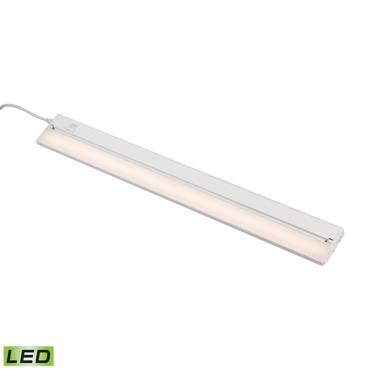 ZeeLED Pro 1-Light Utility Light in White with Diffused Glass - Integrated LED ELK Lighting LV032RSF | Lightbulbs | Modishstore