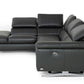 Divani Casa Maine - Modern Dark Grey Eco-Leather Sectional Sofa w/ Recliner-3