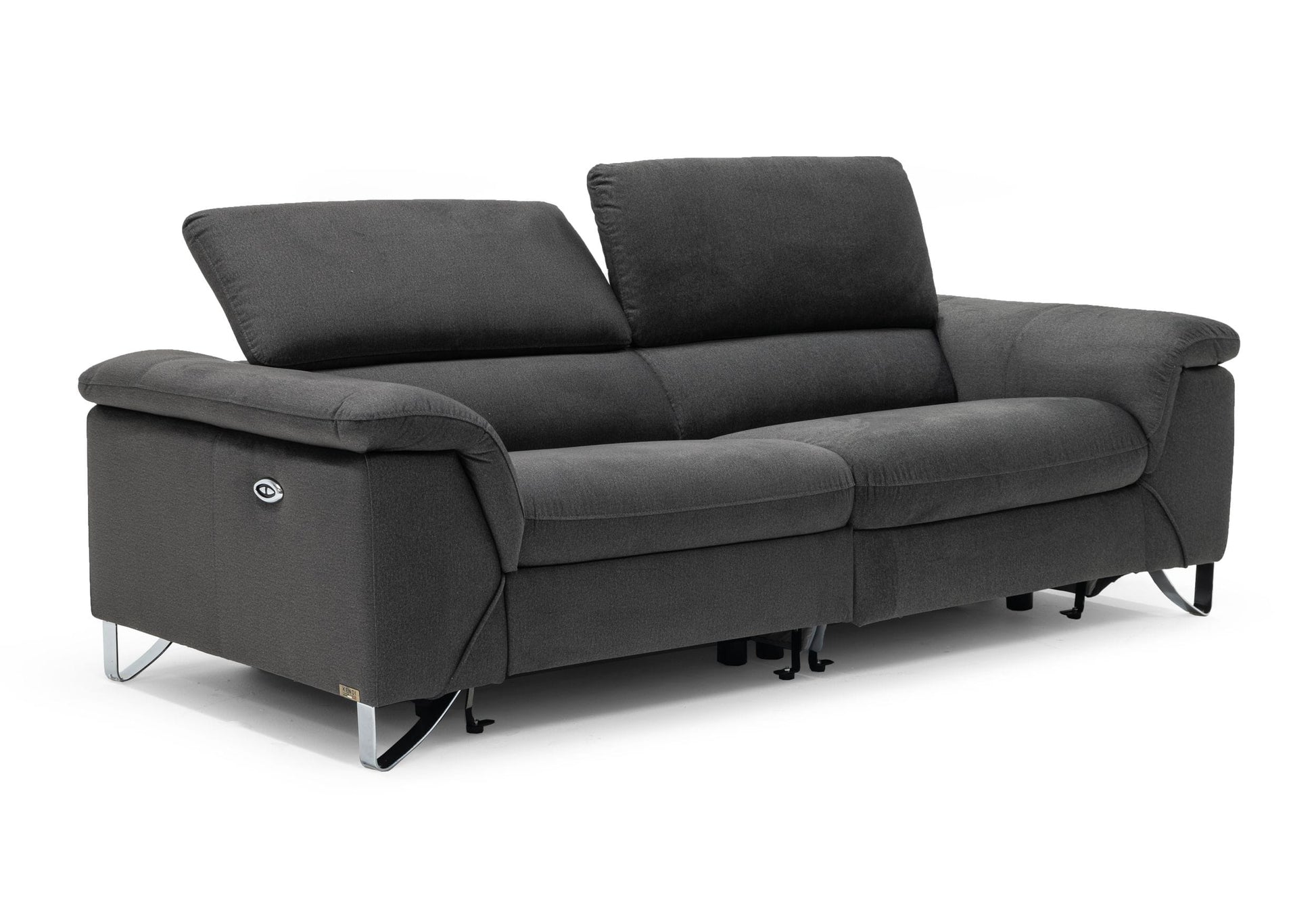 Divani Casa Maine - Modern Dark Grey Fabric Sofa w/ Electric Recliners | Sofas |   Modishstore  - 4