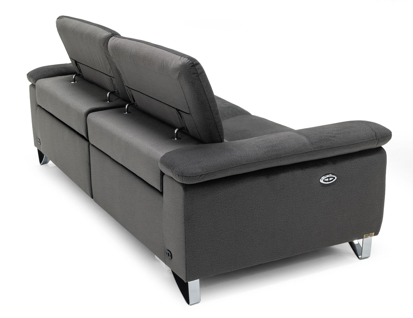 Divani Casa Maine - Modern Dark Grey Fabric Sofa w/ Electric Recliners | Sofas |   Modishstore  - 3