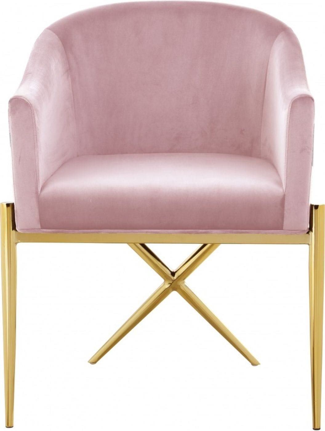Modrest Mancos - Modern Pink Velvet Accent Chair-2