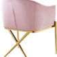 Modrest Mancos - Modern Pink Velvet Accent Chair-3
