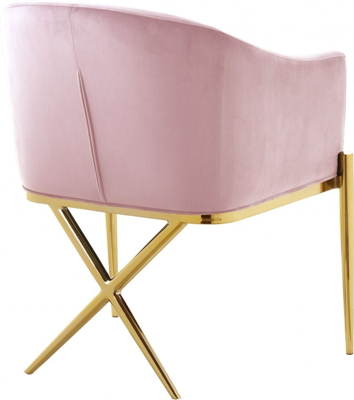 Modrest Mancos - Modern Pink Velvet Accent Chair-3
