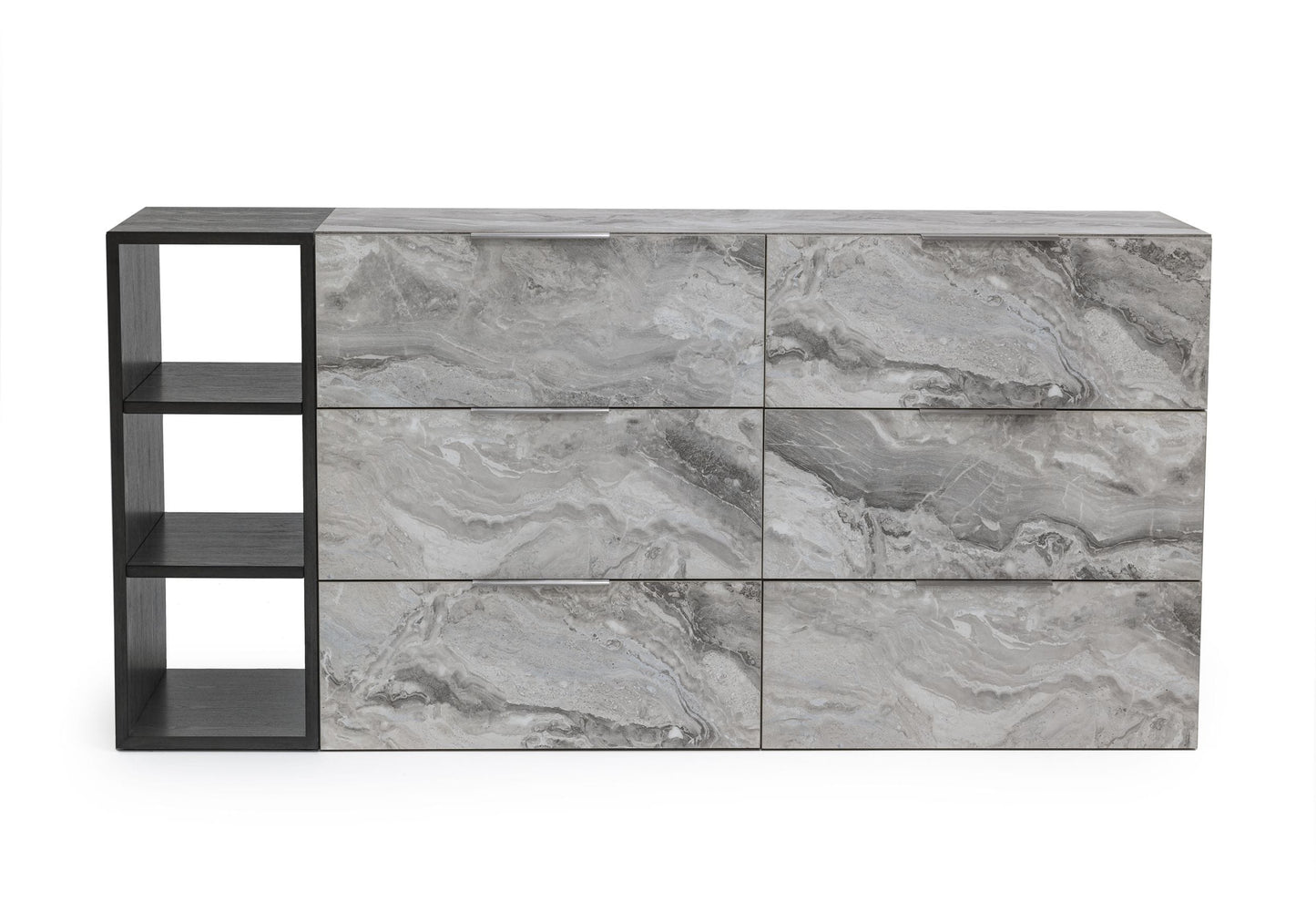 Nova Domus Maranello - Modern Grey Wash & Faux Marble Dresser | Dresser | Modishstore - 2