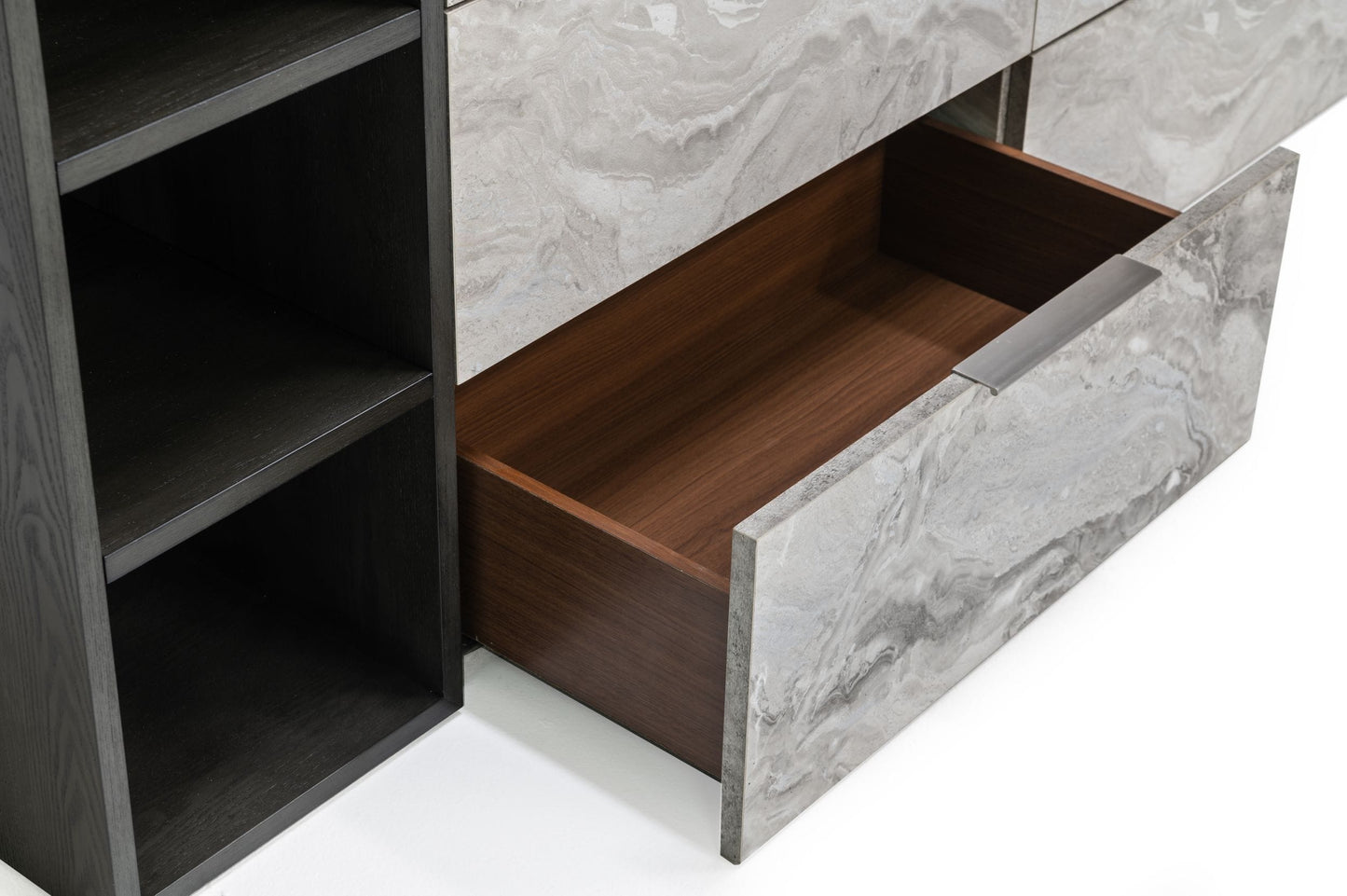 Nova Domus Maranello - Modern Grey Wash & Faux Marble Dresser | Dresser | Modishstore - 4