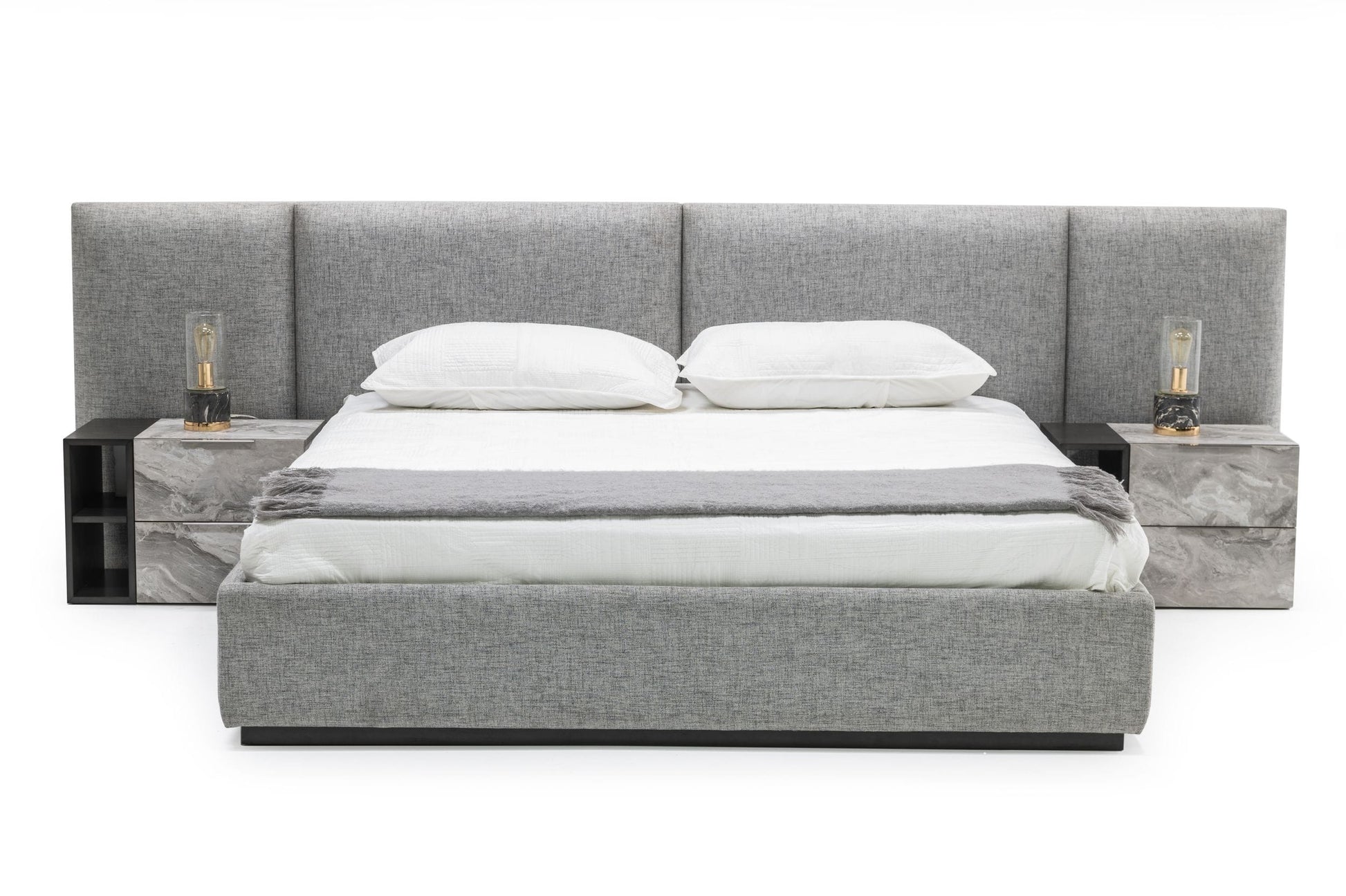 Nova Domus Maranello - Modern Grey Bed | Beds | Modishstore - 3