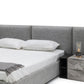 Nova Domus Maranello - Modern Grey Fabric Bed w/ Two Nightstands | Beds | Modishstore - 3