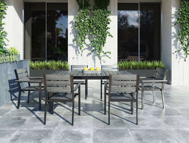 Renava Marina - Grey Outdoor Dining Table Set | Outdoor Tables |   Modishstore 