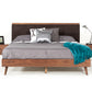 Modrest Marshall Mid-Century Modern Brown Fabric & Walnut Bedroom Set-4