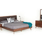 Modrest Marshall Mid-Century Modern Brown Fabric & Walnut Bedroom Set-5