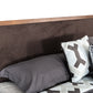 Modrest Marshall Mid-Century Modern Brown Fabric & Walnut Bed-4