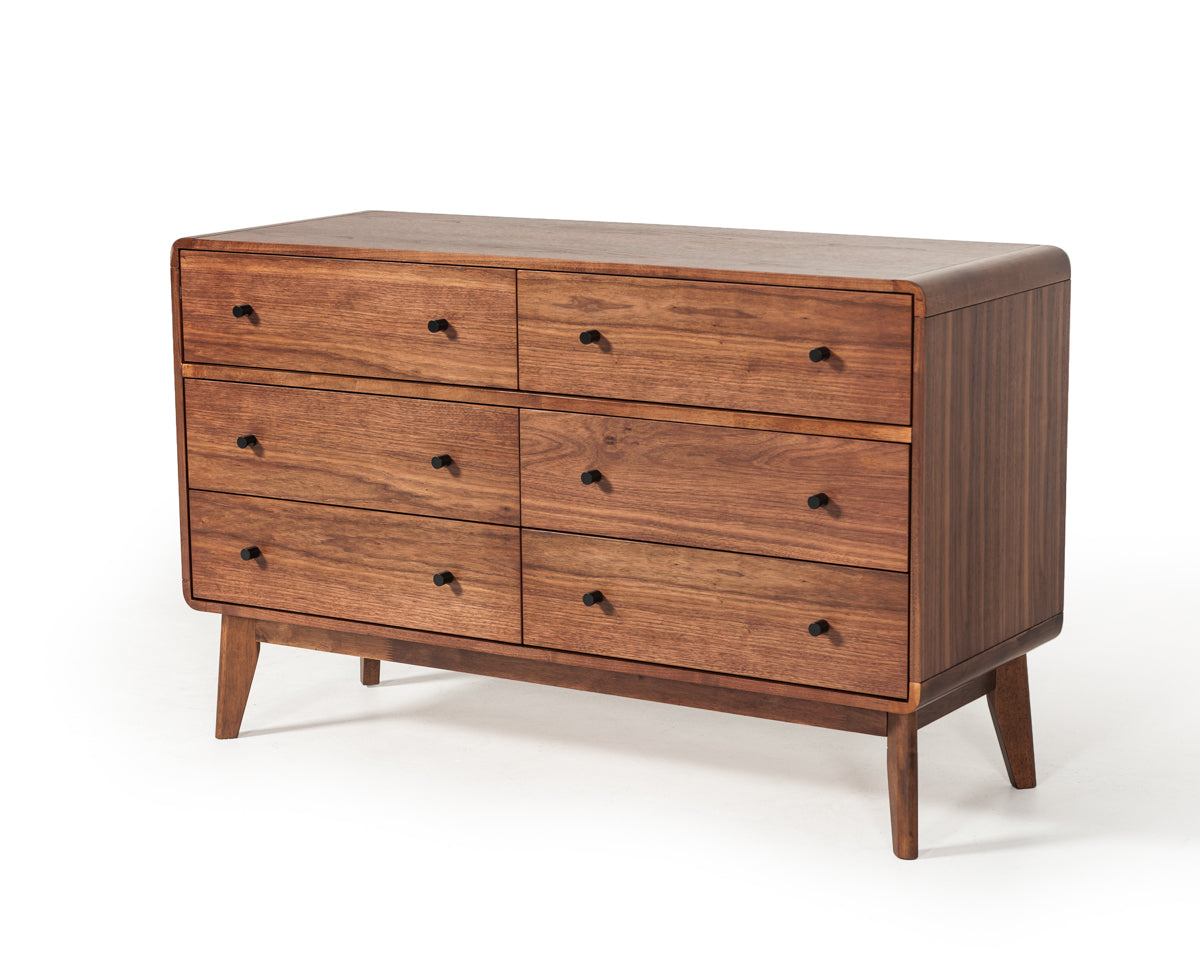 Vig FurnitureModrest Marshall Mid-Century Modern Walnut Dresser | Modishstore | Dressers