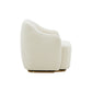 Modrest Masha Modern Off White Sherpa Accent Chair | Lounge Chairs | Modishstore - 3