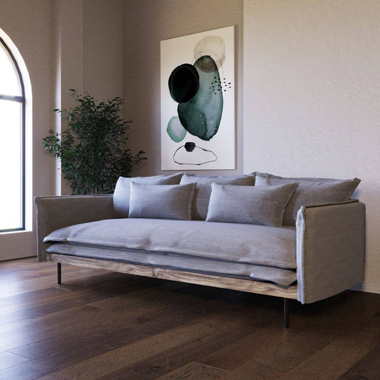 Divani Casa Mathis - Modern Grey Fabric Sofa | Modishstore | Sofas