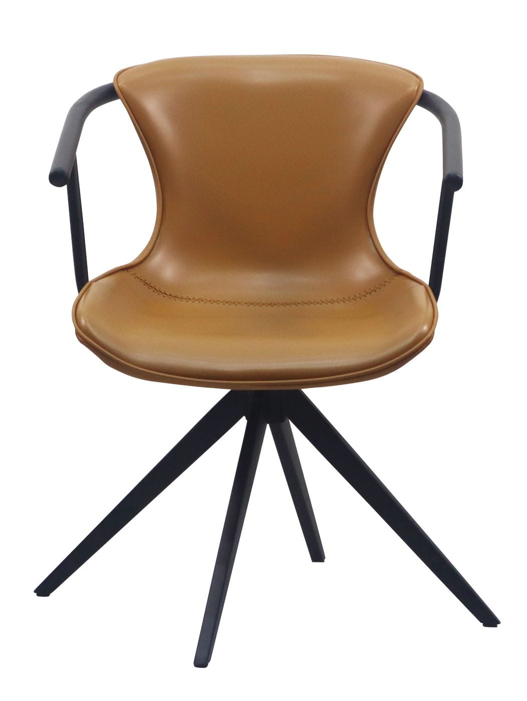 Modrest Maureen - Modern Camel & Black Dining Chair | Modishstore | Dining Chairs
