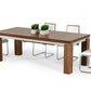 Modrest Maxi - Modern Walnut & Stainless Steel Dining Table-2