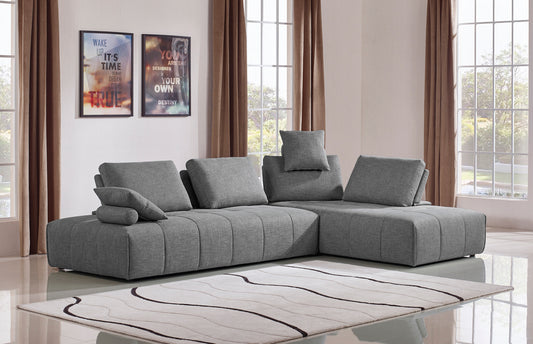 Divani Casa Edgar Modern Grey Fabric Modular Sectional Sofa | Sofas | Modishstore