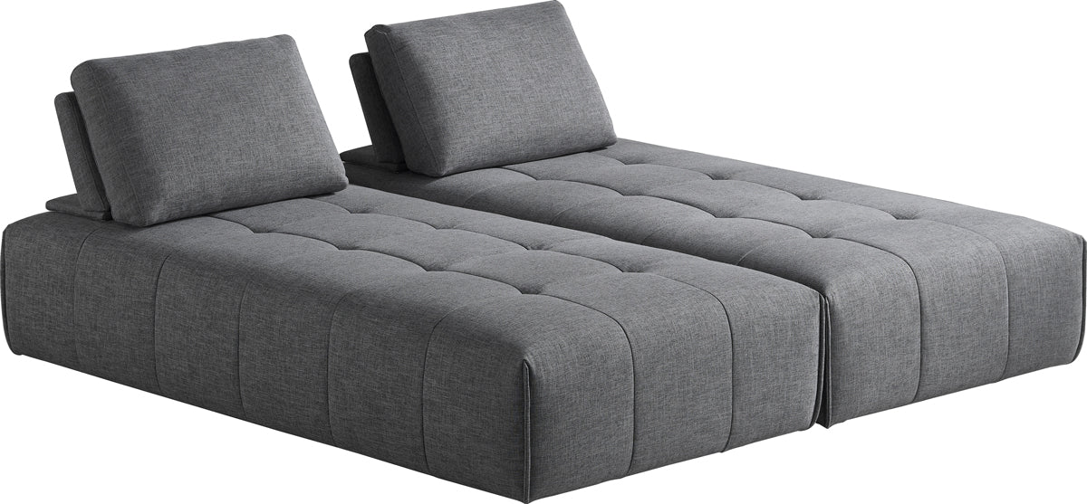 Divani Casa Edgar Modern Grey Fabric Modular Sectional Sofa | Sofas | Modishstore - 4