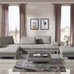 Divani Casa Baxter Modern Grey Fabric Sectional Sofa & Coffee Table Set | Modishstore | Sofas
