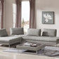 Divani Casa Baxter Modern Grey Fabric Sectional Sofa & Coffee Table Set-3
