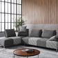 Divani Casa Cooke Modern Grey Houndstooth Fabric Modular Sectional Sofa Bed | Modishstore | Sofas