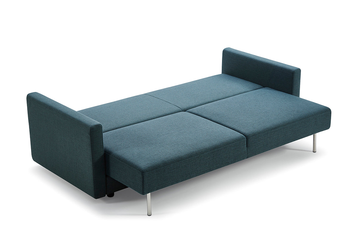 Divani Casa Fredonia Modern Blue-Green Fabric Sofa Bed w/ Storage-3