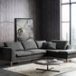 Divani Casa Hickman Modern Dark Grey Fabric Sectional Sofa | Modishstore | Sofas