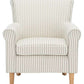Safavieh Hazina Club Chair - Beige Stripe | Accent Chairs | Modishstore - 2