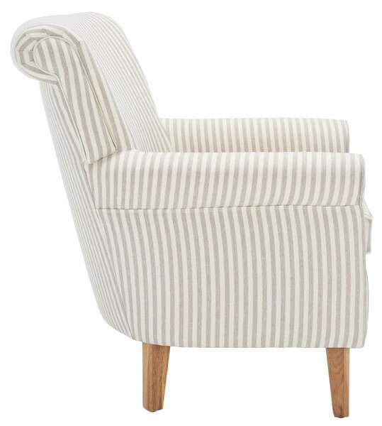 Safavieh Hazina Club Chair - Beige Stripe | Accent Chairs | Modishstore - 3