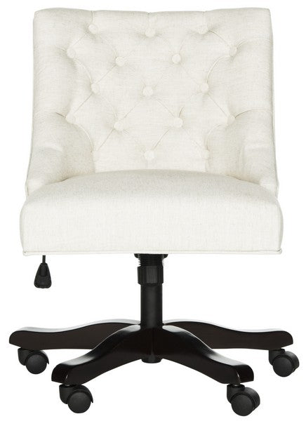 Safavieh Soho Tufted Linen Swivel Desk Chair | Armchairs |  Modishstore 